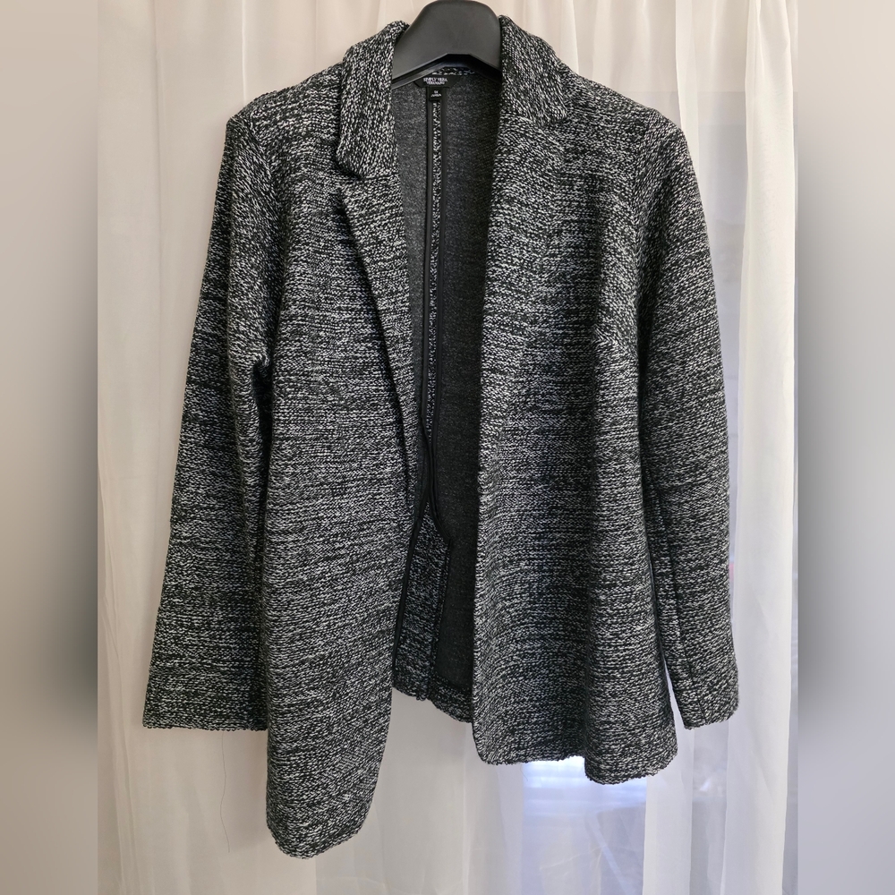 Simply Vera Vera Wang Black and Gray Blazer